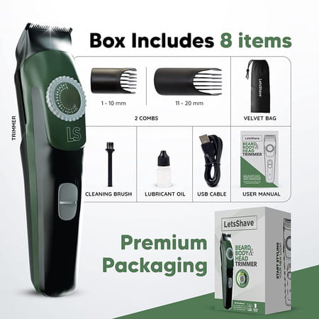 Letsshave Head Body & Beard Trimmer For Men