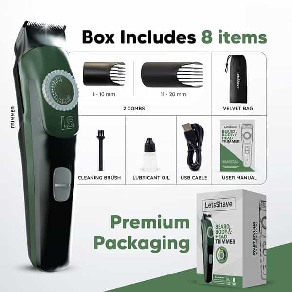 Letsshave Head Body & Beard Trimmer For Men