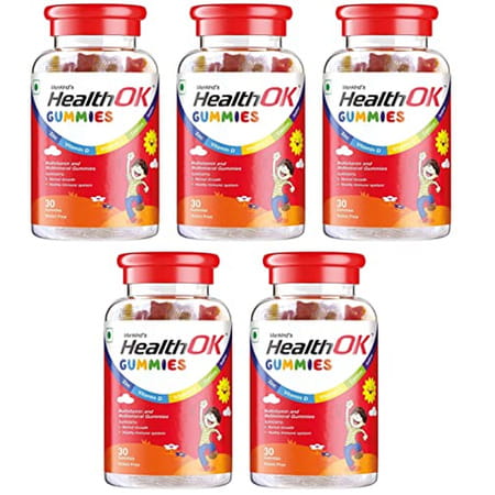 Health Ok Mankind Gummies Multivitamin And Multimineral For Kids | 30 Gummies X Pack Of 5