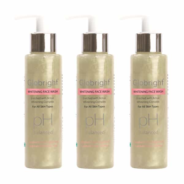 Globright Whitening Face Wash 100 Ml | Berberry & Green Tea | Paraben Free (Pack Of 2)