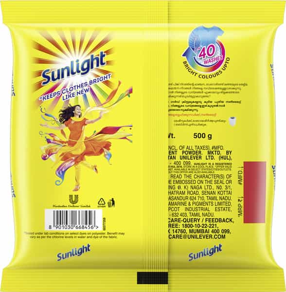 Sunlight Detergent Powder - 500G