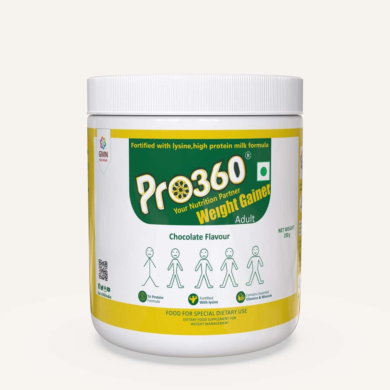 Pro360 Weight Gainer Chocolate Weight Management Powder Jar Of 250 G