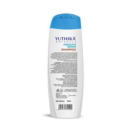 Yuthika Naturals Total Nourishing Hair Solutions Shampoo Absolute Repair 80Ml