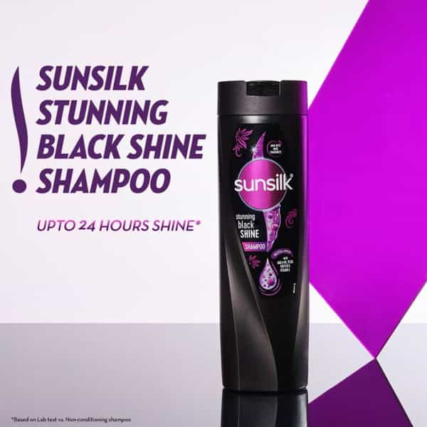Sunsilk Black Shine Shampoo | Shiny Moisturised & Fuller Hair |Amla + Oil & Pearl Protein | 1L