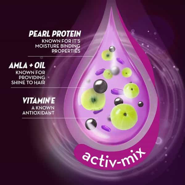 Sunsilk Black Shine Shampoo | Shiny Moisturised & Fuller Hair |Amla + Oil & Pearl Protein | 1L