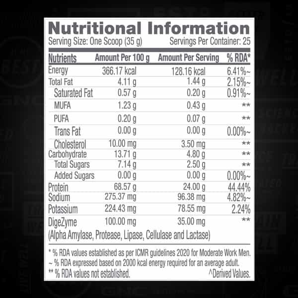 Gnc Pro Performance 100% Whey Protein Powder | 907 G | 24G Protein | 5.5G Bcaa | Creamy Strawberry