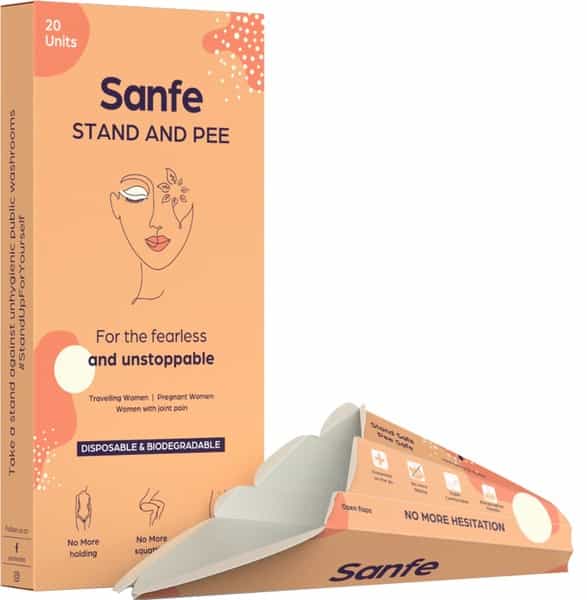 Sanfe Stand And Pee Disposable Female Urination Device For Women - 20 Funnels