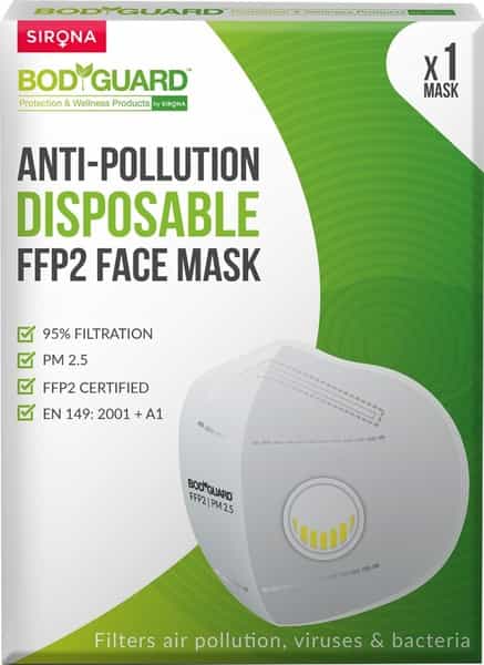 Bodyguard N95 + Pm2.5 Ffp2 Anti Pollution Face Mask With 5 Layers Protection - Pack Of 1