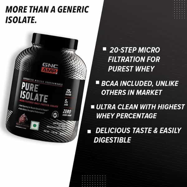 Gnc Amp Pure Isolate | Advanced Muscle Performance (Chocolate | 4 Lbs)
