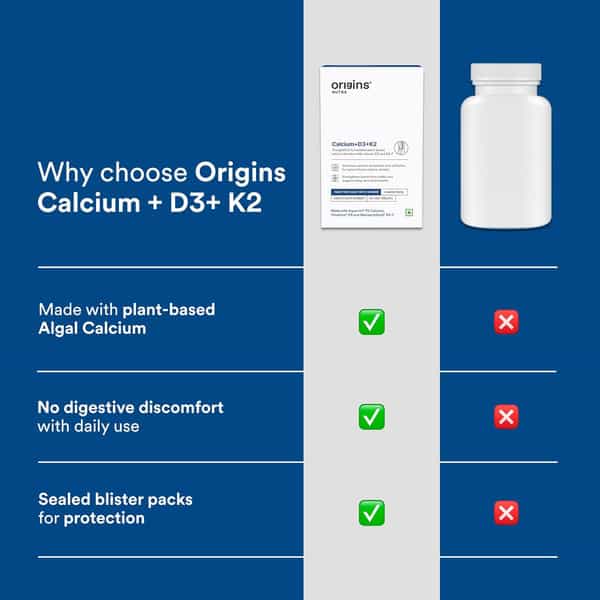 Origins Nutra Plant-Based Calcium Made With Aquamin® Tg 3-In-1 Formula | 56 Veg Tablets