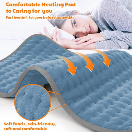 Addmax Orthopaedic Heating Pad - Xl Size Electric Heat Belt For Back Pain & Period Cramps
