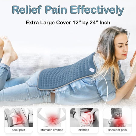 Addmax Orthopaedic Heating Pad - Xl Size Electric Heat Belt For Back Pain & Period Cramps