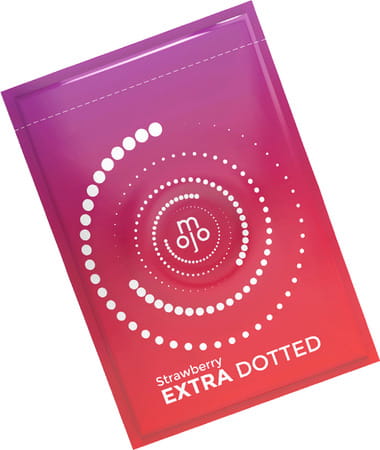 Mojocare Excites - Strawberry Extra Dotted Condoms