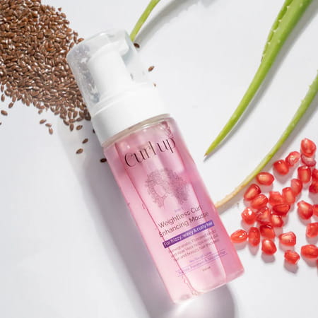 Curl Up Weightless Curl Enhancing Mousse Adds Shine & Defines Curly Hair | Wavy & Curly Hair - 150ml