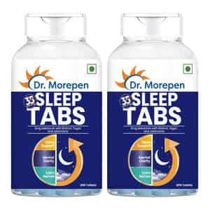 Dr. Morepen Sleep Tabs For Stress-free Sleep & Calmness - 60 Veg Tablets Pack Of 2
