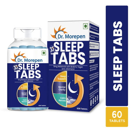 Dr. Morepen Sleep Tabs For Stress-Free Sleep & Calmness - 60 Veg Tablets Pack Of 2