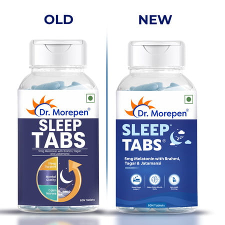 Dr. Morepen Sleep Tabs For Stress-Free Sleep & Calmness - 60 Veg Tablets Pack Of 2