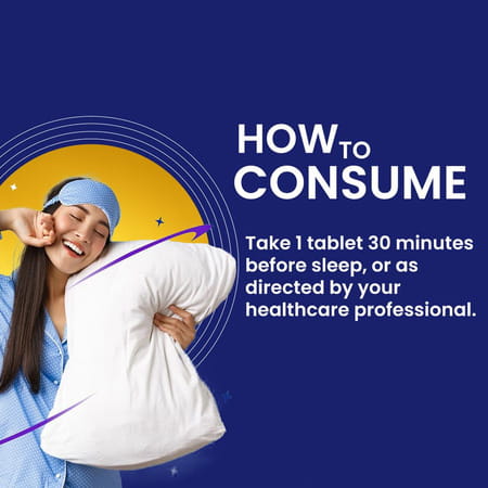 Dr. Morepen Sleep Tabs For Stress-Free Sleep & Calmness - 60 Veg Tablets Pack Of 2