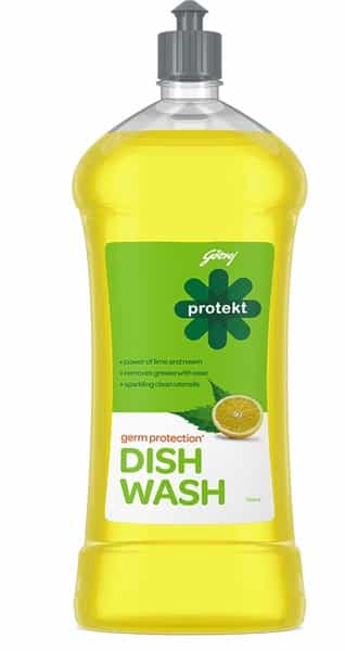 Godrej Protekt Germ Protection Dish Wash Liquid Gel Removes Grease Lime Fragnance - 750Ml