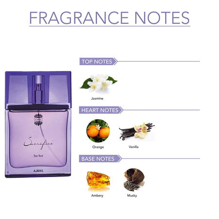 Ajmal Aurum Edp 75ml Perfume For Women And Sacrifice For Her Edp 50ml Perfume For Women
