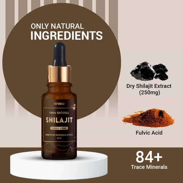Nirvasa Pure Shilajit Liquid | Vigour And Vitality For Men ( 30 Ml)