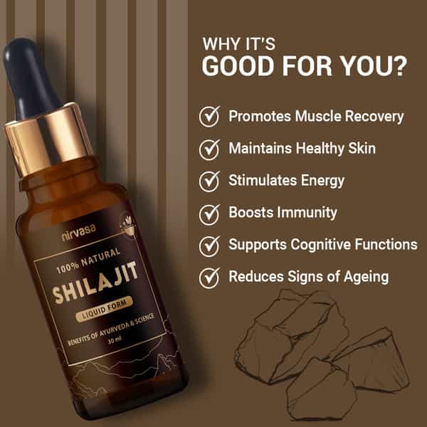 Nirvasa Pure Shilajit Liquid | Vigour And Vitality For Men ( 30 Ml)