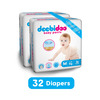 Doobidoo Baby Pants - Medium Size Diapers (32 Count) - With Anti Leak Side Cuffs (7-12 Kgs)