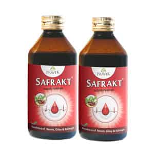 Safrakt Blood Purifier Syrup Skin Care Pimple Natural Glowing Skin 200 Ml ( Pack Of 2 )