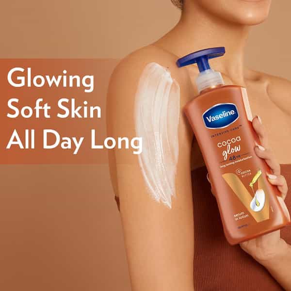 Vaseline Intensive Care Cocoa Glow Long Lasting Moisturization For Dry Skin Body Lotion 600Ml