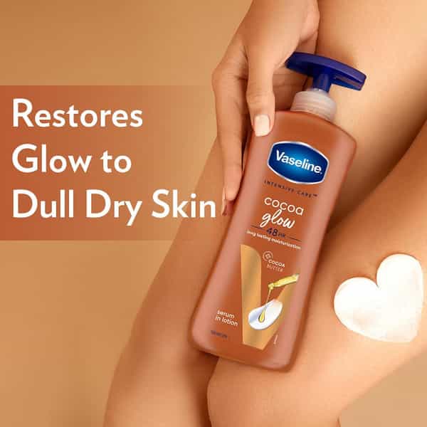 Vaseline Intensive Care Cocoa Glow Long Lasting Moisturization For Dry Skin Body Lotion 600Ml