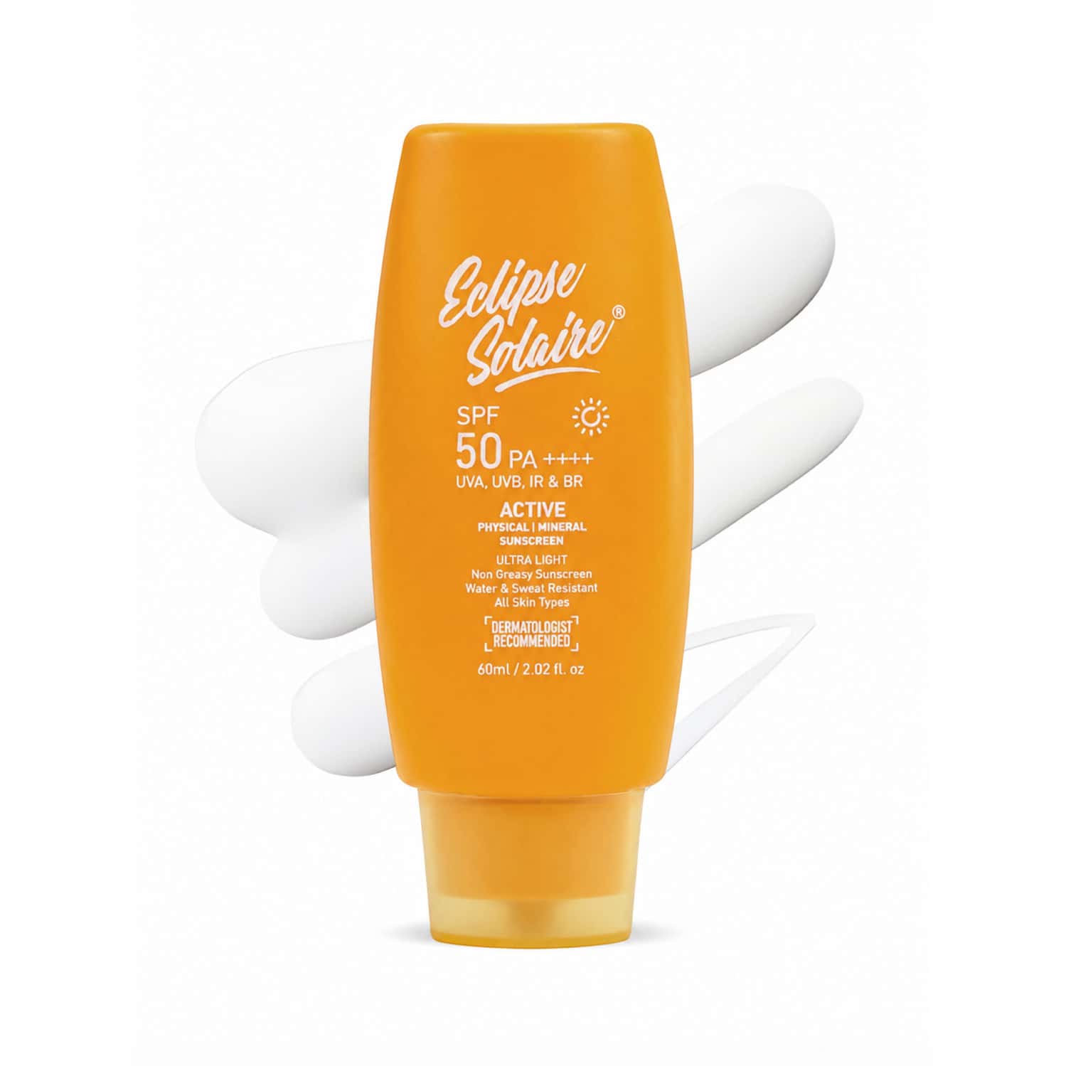 Eclipse Solaire Active Sunscreen Spf 50 Pa+++ | Uva/b | Blue Light Protection | All Skin Types 60ml
