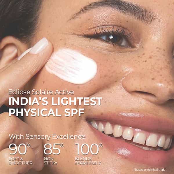 Eclipse Solaire Active Sunscreen Spf 50 Pa+++ | Uva/B | Blue Light Protection | All Skin Types 60Ml