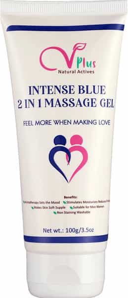 Vigini Cool Blue 2In1 Sensual Lubricant Lubricating Lube Long Lasting Performance Booster Gel 100Ml