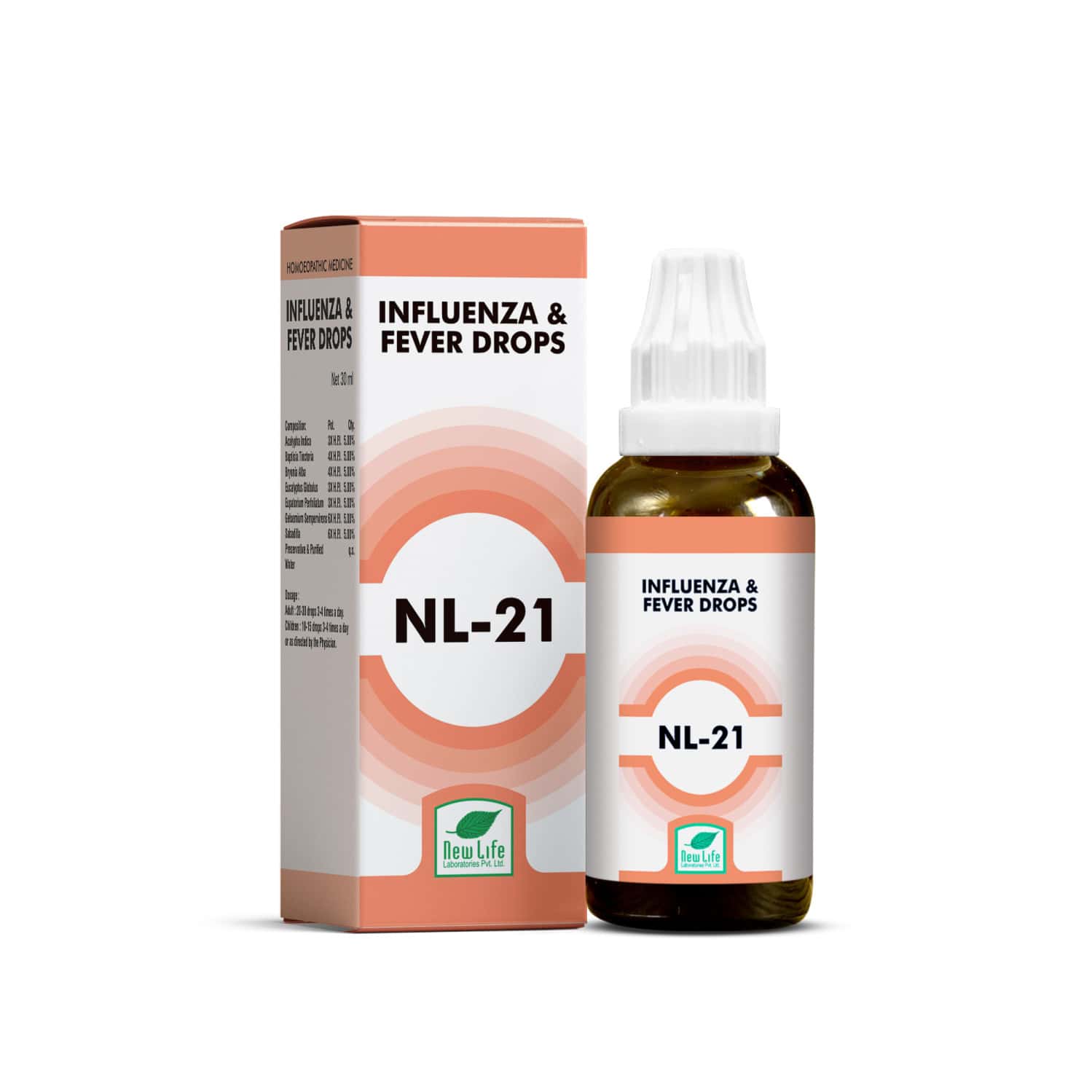 New Life Nl 21 Influenza & Fever Drops | 30ml