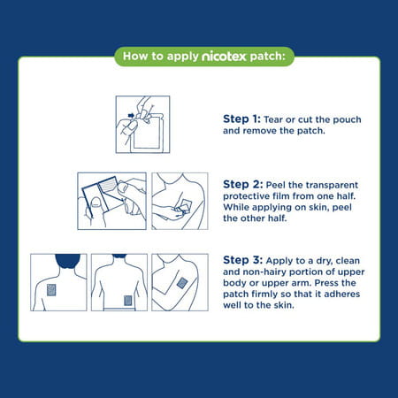 Nicotex Nicotine Transdermal Patch 7Mg | Step 1 Of 3| Helps Quit Smoking | 7 Patches