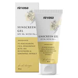 Nirvasa Sunscreen Gel With Niacinamide | Lightweight Spf 50+ Pa+++ (50 Ml)