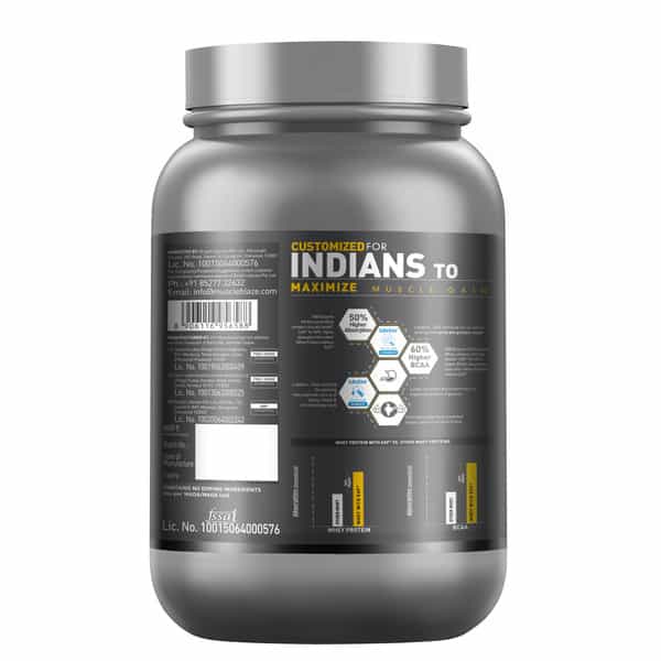 Muscleblaze Biozyme Whey (Triple Chocolate | 850G) | 50% Higher Absorption | Eaf Certified