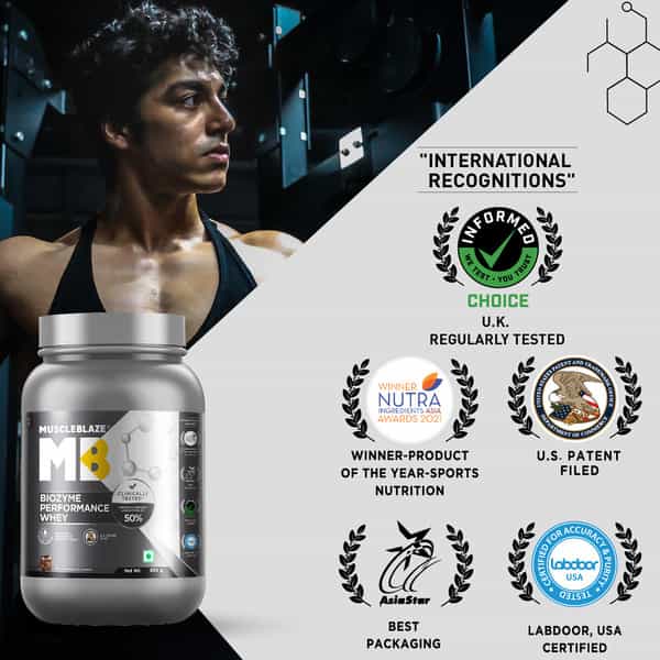 Muscleblaze Biozyme Whey (Triple Chocolate | 850G) | 50% Higher Absorption | Eaf Certified