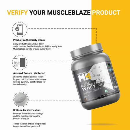 Muscleblaze Biozyme Whey (Triple Chocolate | 850g) | 50% Higher Absorption | Eaf Certified