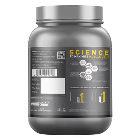 Muscleblaze Biozyme Whey (Triple Chocolate | 850g) | 50% Higher Absorption | Eaf Certified