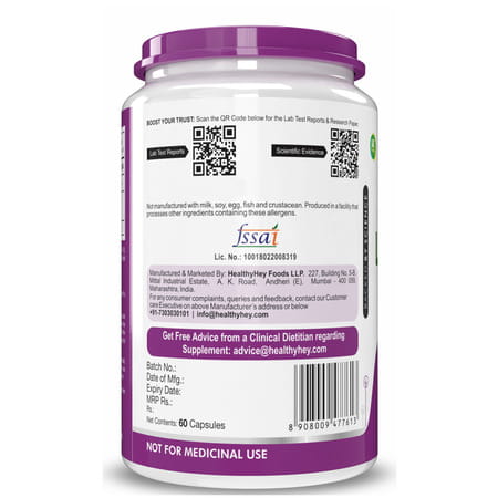 Healthyhey Acetyl L-Carnitine (Alcar) - 60 Veg Capsules