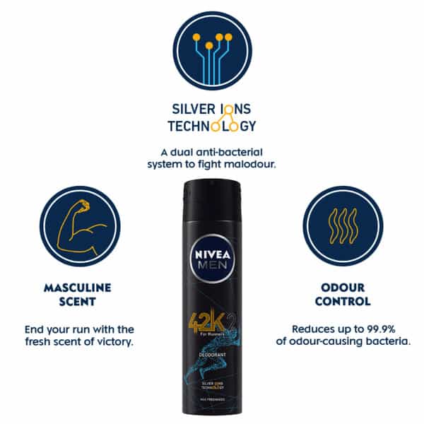 Nivea 42K Deodorant For Runners - 150 Ml