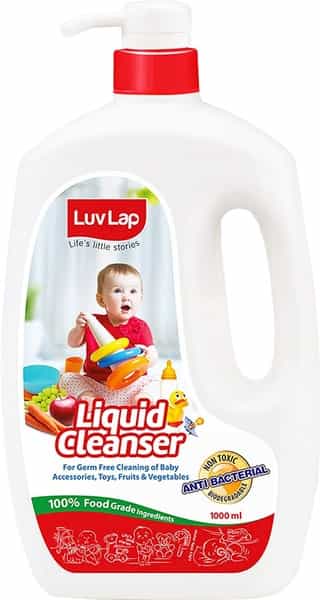 Luvlap Liquid Cleanser Anti-Bacterial Food Grade For Baby Bottles Accessories And Vegetables 1000Ml