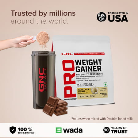 Gnc Pro Performance Weight Gainer | 1 Kg Vanilla Ice Cream