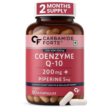 Carbamide Forte Coenzyme Q10 (Coq10) 200mg With Piperine 5mg 60 Capsules