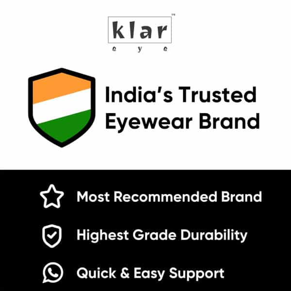 Klar Eye Rectangle Rimless Power Reading Glasses Men And Women Powers +1 To +3.50+1.75 Power Blue