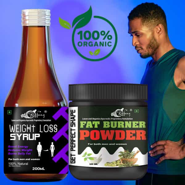 Weight Loss Syrup & Fat Burner Powder | Helps Increase Physical Activity 100% Ayurvedic (200Ml+100G)