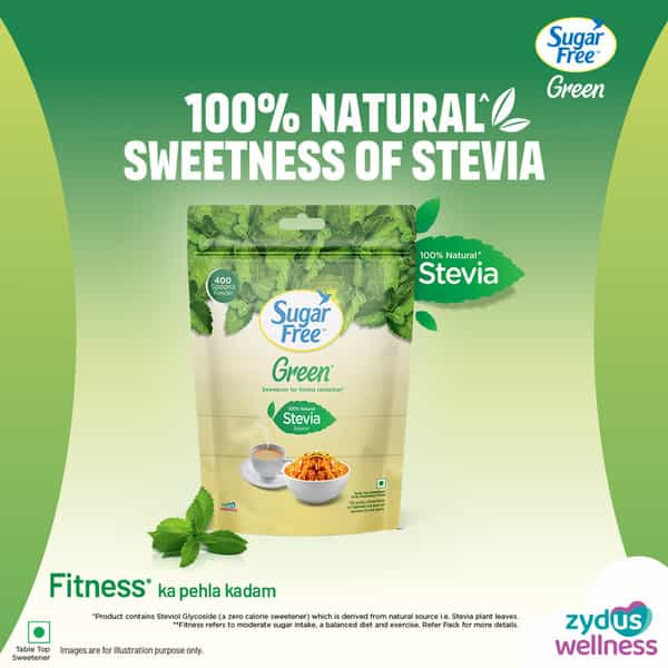 Sugar Free Green Sweetener With Natural Stevia - 400 G Pouch