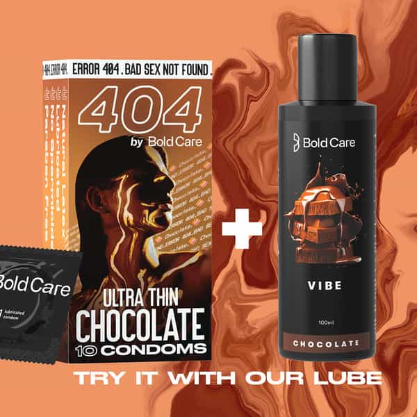 404 By Bold Care Ultra Thin Chocolate Flavor Condoms 60 Microns Disposable Pouches 10S