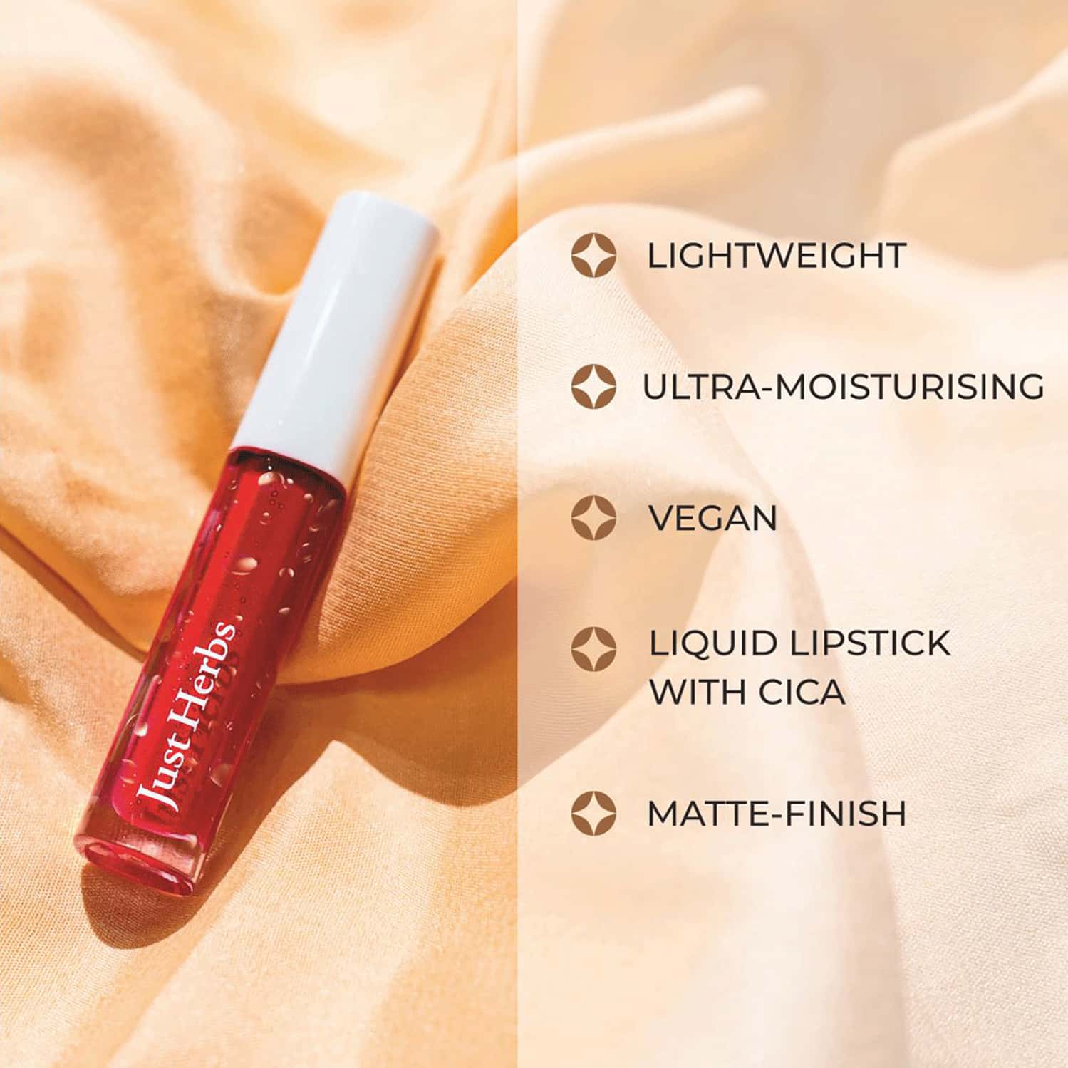 Buy JUST HERBS AYURVEDIC CREAMY MATTE LONG LASTING LIQUID LIPSTICK